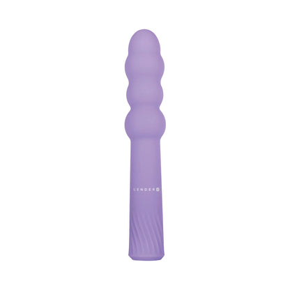 GENDER X BUMPY RIDE RECHARGEABLE FLEXIBLE SILICONE BEADED VIBRATOR PURPLE