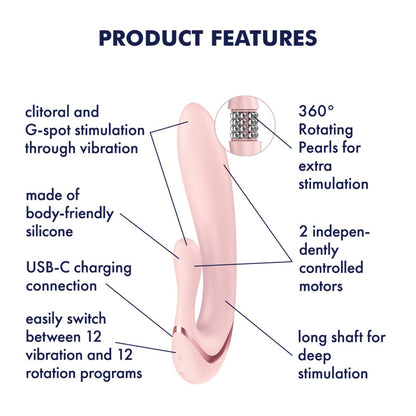 SATISFYER - PEARL BUNNY 3 - ROSE