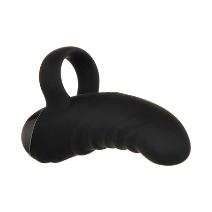 EVOLVED HOOKED ON YOU RECHARGEABLE SILICONE FINGER VIBRATOR BLACK