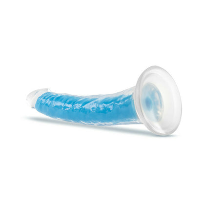 BLUSH - NEO ELITE GLOW IN THE DARK PRYSM 7 IN. SILICONE DUAL DENSITY DILDO NEON BLUE