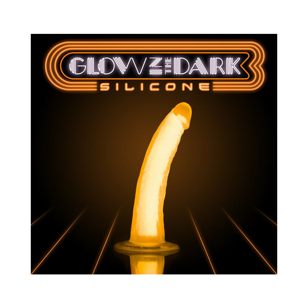 BLUSH - NEO ELITE GLOW IN THE DARK VIPER 7 IN. DUAL-DENSITY DILDO NEON ORANGE