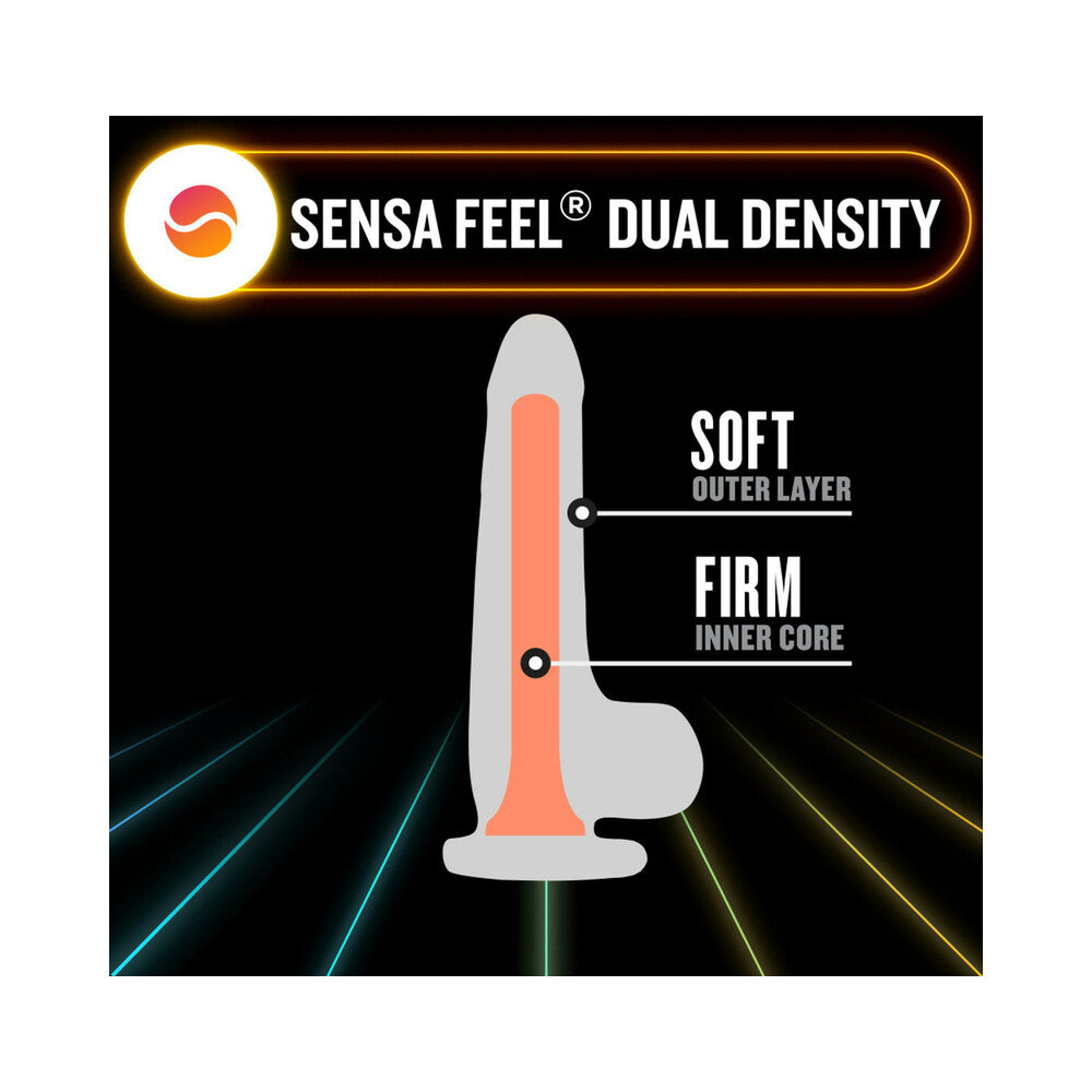 BLUSH - NEO ELITE GLOW IN THE DARK VIPER 7 IN. DUAL-DENSITY DILDO NEON ORANGE