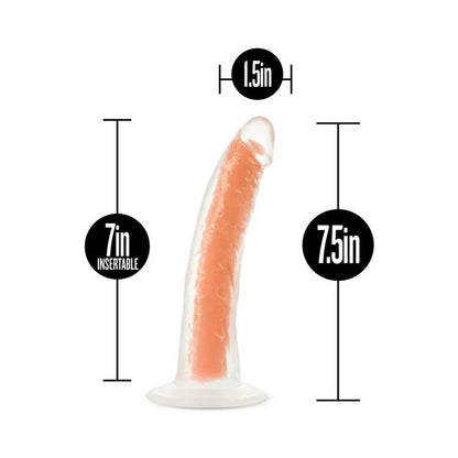 NEO ELITE GLOW IN THE DARK VIPER 7 IN. DUAL-DENSITY DILDO NEON ORANGE