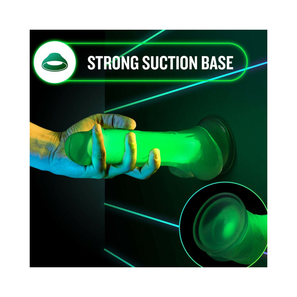 BLUSH - NEO ELITE GLOW IN THE DARK VIPER 7 IN. DUAL DENSITY DILDO NEON