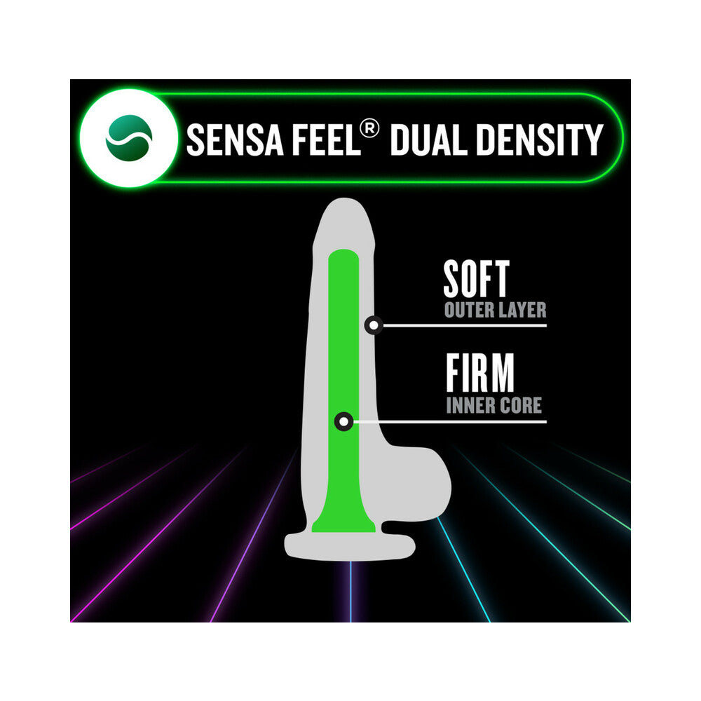 BLUSH - NEO ELITE GLOW IN THE DARK VIPER 7 IN. DUAL DENSITY DILDO NEON