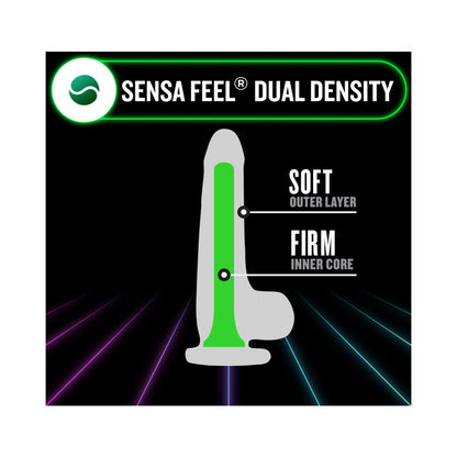 BLUSH - NEO ELITE GLOW IN THE DARK VIPER 7 IN. DUAL DENSITY DILDO NEON