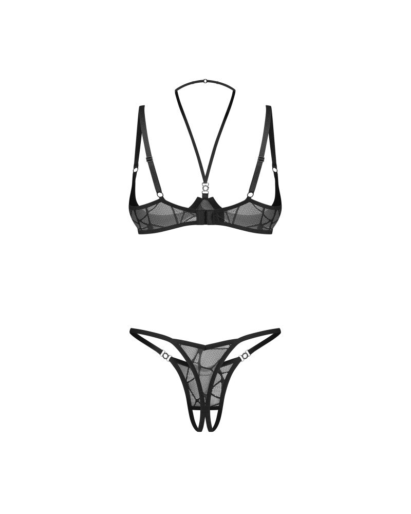OBSESSIVE - OLIANNA 2-PCS CROTCHLESS SET   S/M