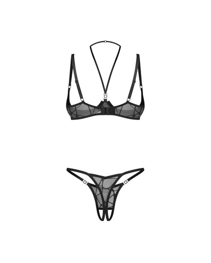 OBSESSIVE - OLIANNA 2-PCS CROTCHLESS SET   S/M