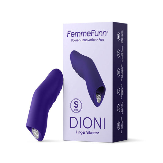 FEMMEFUNN - DIONI RECHARGEABLE SILICONE FINGER VIBRATOR LARGE DARK PURPLE