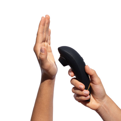 WOMANIZER PREMIUM 2 RECHARGEABLE SILICONE LUXURIOUS PLEASURE AIR CLITORAL STIMULATOR BLACK