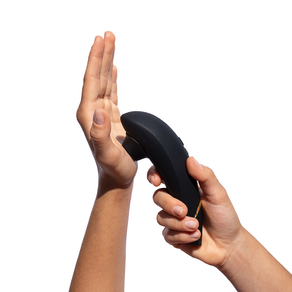 WOMANIZER PREMIUM 2 RECHARGEABLE SILICONE LUXURIOUS PLEASURE AIR CLITORAL STIMULATOR BLACK