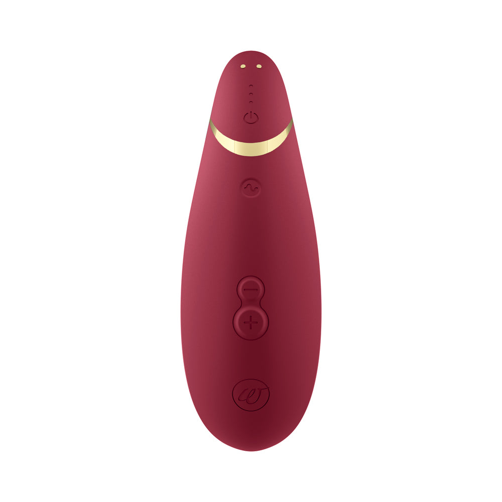 WOMANIZER PREMIUM 2 RECHARGEABLE SILICONE LUXURIOUS PLEASURE AIR CLITORAL STIMULATOR BORDEAUX