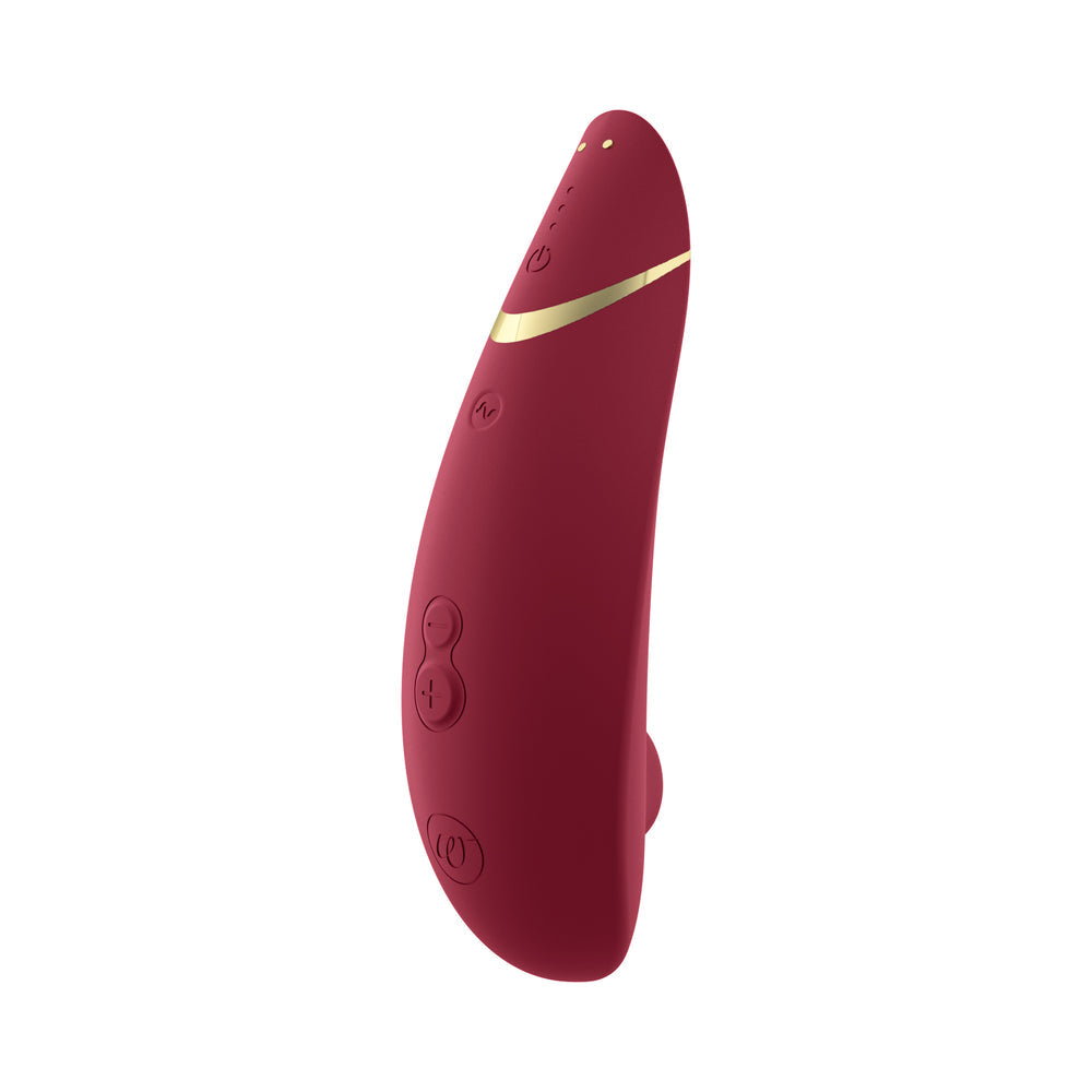 WOMANIZER - PREMIUM 2 RECHARGEABLE SILICONE LUXURIOUS PLEASURE AIR CLITORAL STIMULATOR BORDEAUX
