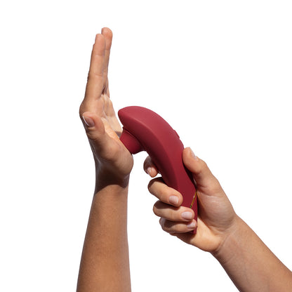 WOMANIZER PREMIUM 2 RECHARGEABLE SILICONE LUXURIOUS PLEASURE AIR CLITORAL STIMULATOR BORDEAUX
