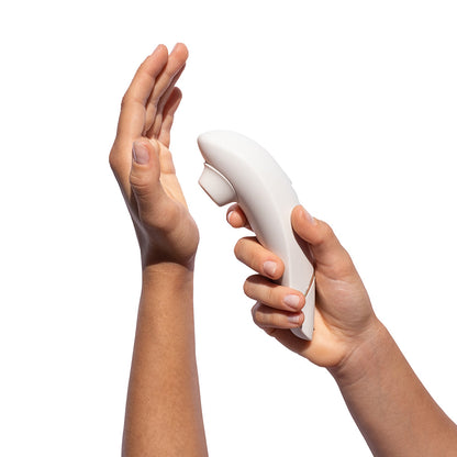WOMANIZER - PREMIUM 2 RECHARGEABLE SILICONE LUXURIOUS PLEASURE AIR CLITORAL STIMULATOR WARM GRAY