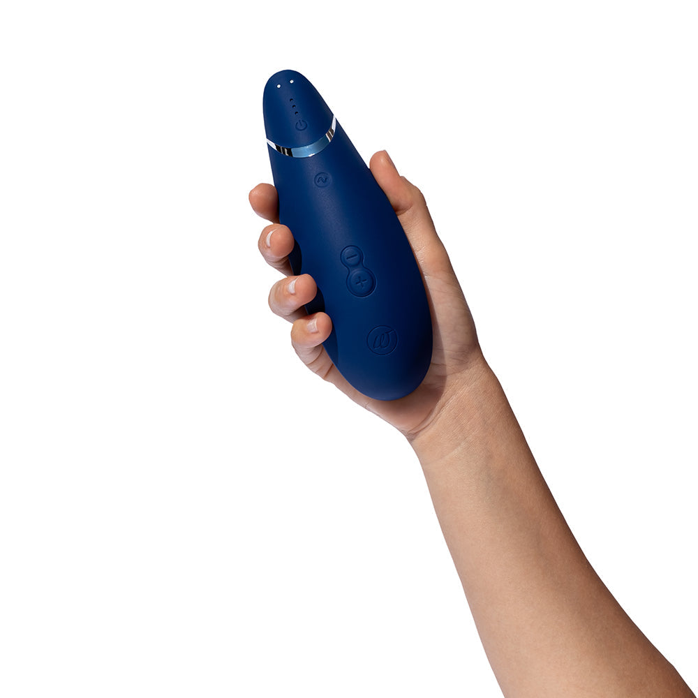 WOMANIZER PREMIUM 2 RECHARGEABLE SILICONE LUXURIOUS PLEASURE AIR CLITORAL STIMULATOR BLUEBERRY