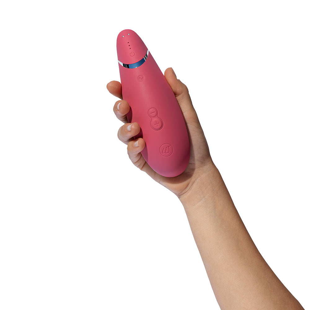 WOMANIZER - PREMIUM 2 RECHARGEABLE SILICONE LUXURIOUS PLEASURE AIR CLITORAL STIMULATOR RASPBERRY