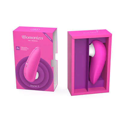 WOMANIZER STARLET 3 RECHARGEABLE SILICONE COMPACT PLEASURE AIR CLITORAL STIMULATOR PINK