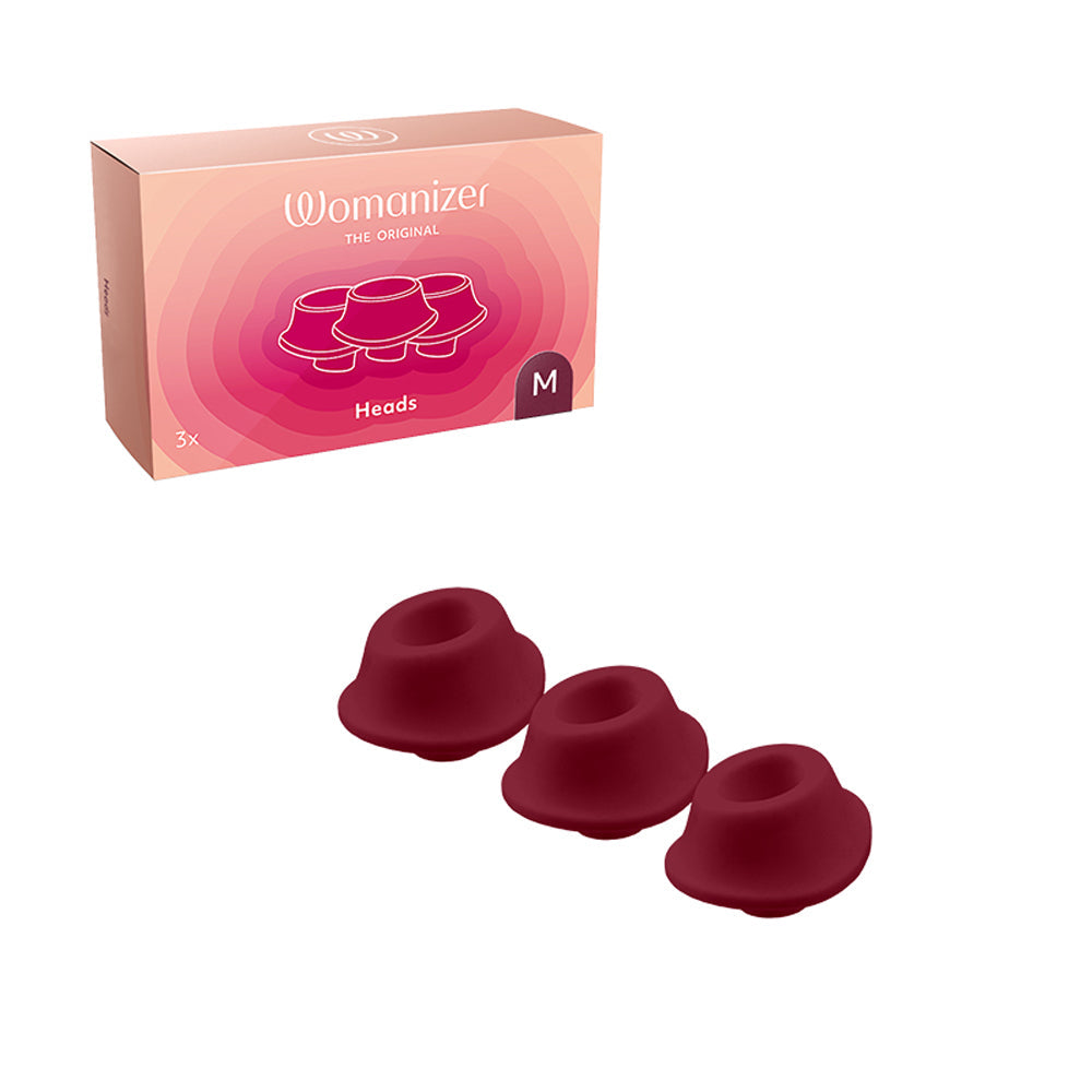 WOMANIZER - 3 PACK TYPE A REPLACEMENT STIMULATION HEADS BORDEAUX