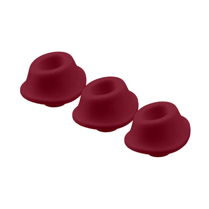 WOMANIZER - 3 PACK TYPE A REPLACEMENT STIMULATION HEADS BORDEAUX