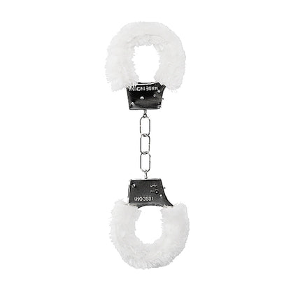 OUCH! BEGINNER''S FURRY HANDCUFFS WITH QUICK-RELEASE WHITE