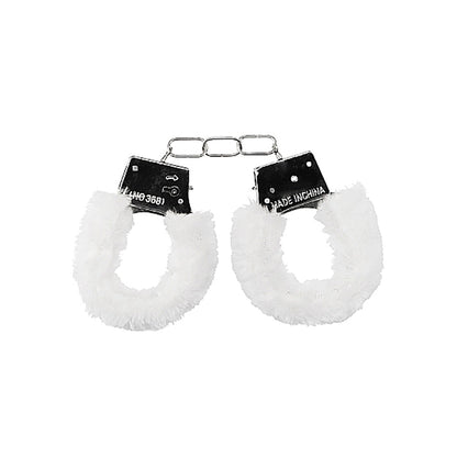 OUCH! BEGINNER''S FURRY HANDCUFFS WITH QUICK-RELEASE WHITE