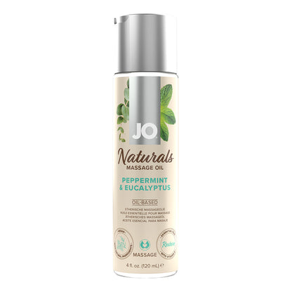 SYSTEM JO - JO NATURALS MASSAGE OIL PEPPERMINT & EUCALYPTUS 4 OZ.