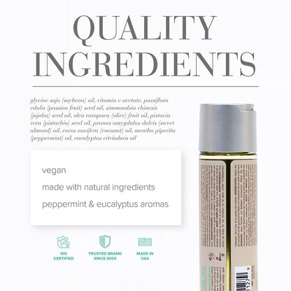 SYSTEM JO - JO NATURALS MASSAGE OIL PEPPERMINT & EUCALYPTUS 4 OZ.