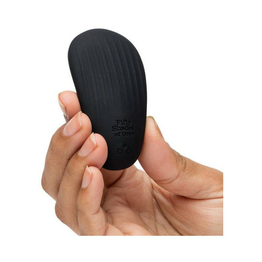 FIFTY SHADES OF GREY - SENSATION RECHARGEABLE SILICONE CLITORAL VIBRATOR BLACK