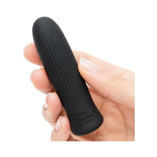 FIFTY SHADES OF GREY SENSATION RECHARGEABLE SILICONE BULLET VIBRATOR BLACK