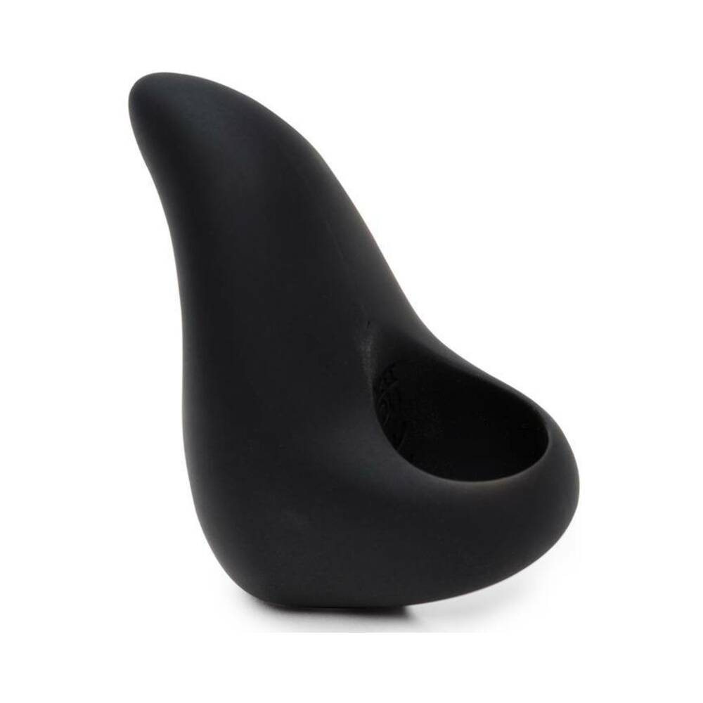 FIFTY SHADES OF GREY - SENSATION RECHARGEABLE SILICONE FINGER VIBRATOR BLACK