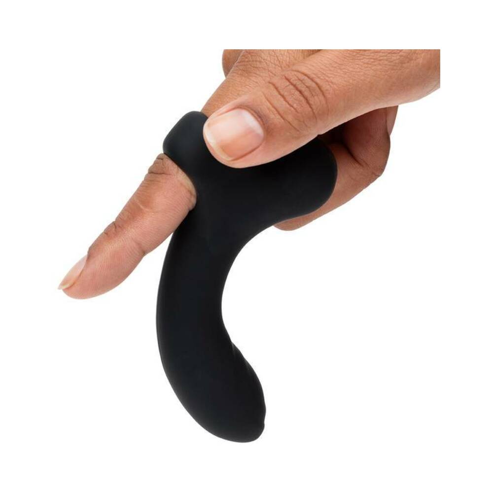CINCUENTA SOMBRAS DE GREY - VIBRADOR DE SILICONA RECARGABLE PARA DEDO PUNTO G SENSATION NEGRO