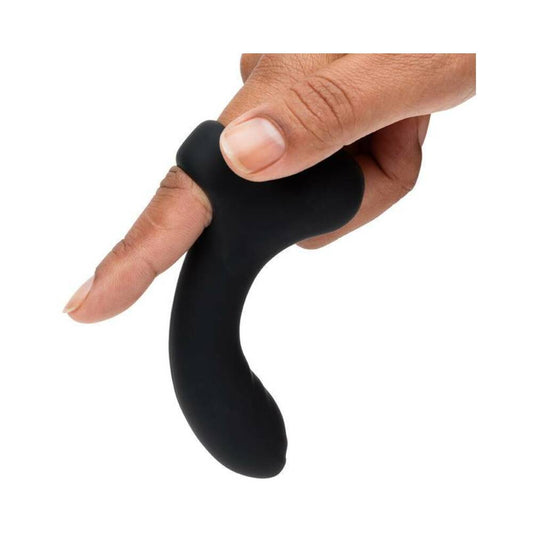 CINCUENTA SOMBRAS DE GREY - VIBRADOR DE SILICONA RECARGABLE PARA DEDO PUNTO G SENSATION NEGRO