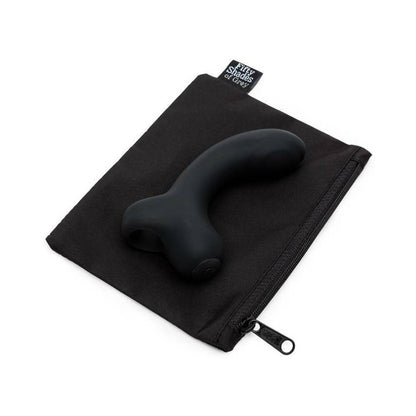 CINCUENTA SOMBRAS DE GREY - VIBRADOR DE SILICONA RECARGABLE PARA DEDO PUNTO G SENSATION NEGRO