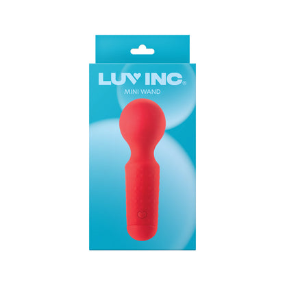 LUV INC MW65 MINI WAND RECHARGEABLE FLEXIBLE SILICONE VIBRATOR RED