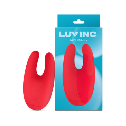 LUV INC BU89 MINI BUNNY RECHARGEABLE SILICONE VIBRATOR RED