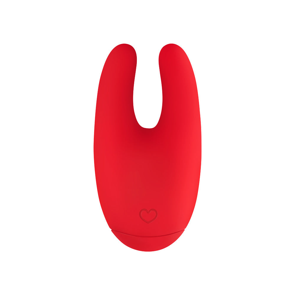 LUV INC. - LUV INC BU89 MINI BUNNY RECHARGEABLE SILICONE VIBRATOR RED