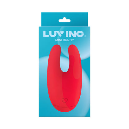 LUV INC BU89 MINI BUNNY RECHARGEABLE SILICONE VIBRATOR RED