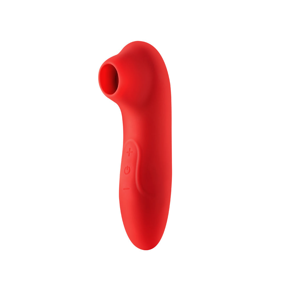 LUV INC CS19 PULSING CLITORAL STIMULATOR RECHARGEABLE SILICONE RED