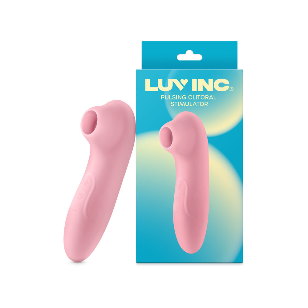 LUV INC CS19 PULSING CLITORAL STIMULATOR RECHARGEABLE SILICONE LIGHT PINK