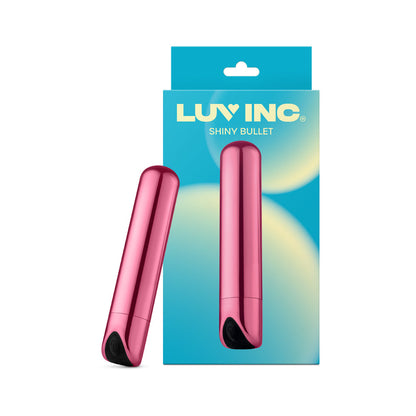 LUV INC SB33 SHINY BULLET RECHARGEABLE VIBRATOR LIGHT PINK