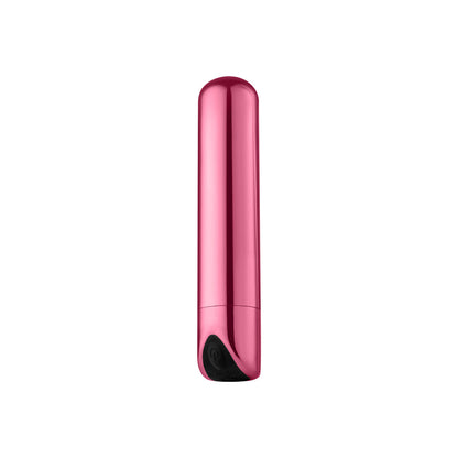 LUV INC SB33 SHINY BULLET RECHARGEABLE VIBRATOR LIGHT PINK