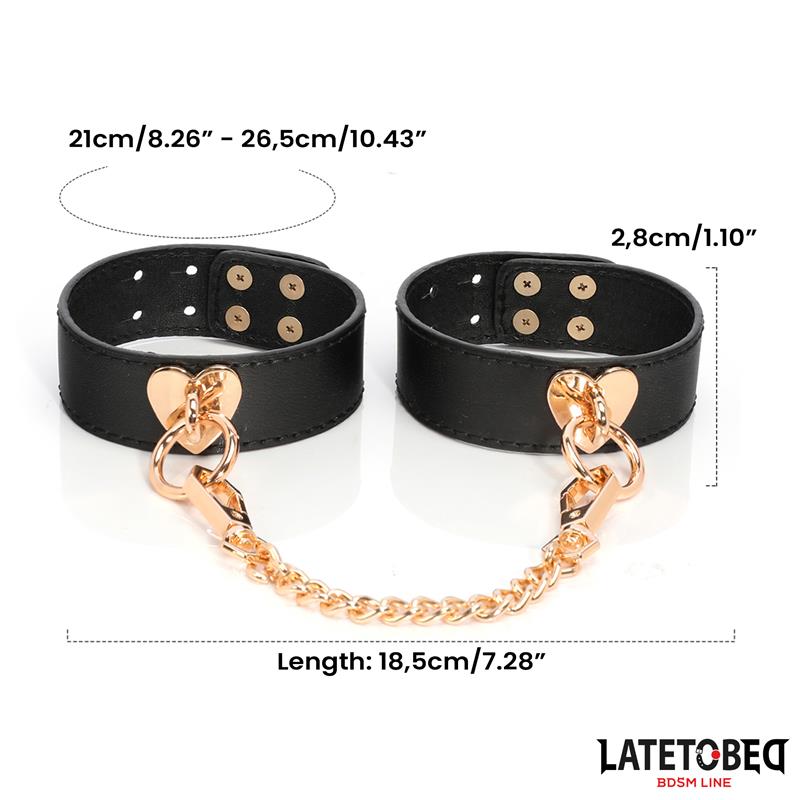 LATETOBED BDSM LINE - 8 PIECE LEATHER BONDAGE KIT WITH STORAGE CASE
