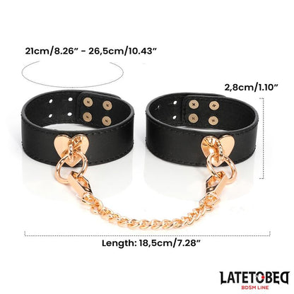 LATETOBED BDSM LINE - 8 PIECE LEATHER BONDAGE KIT WITH STORAGE CASE