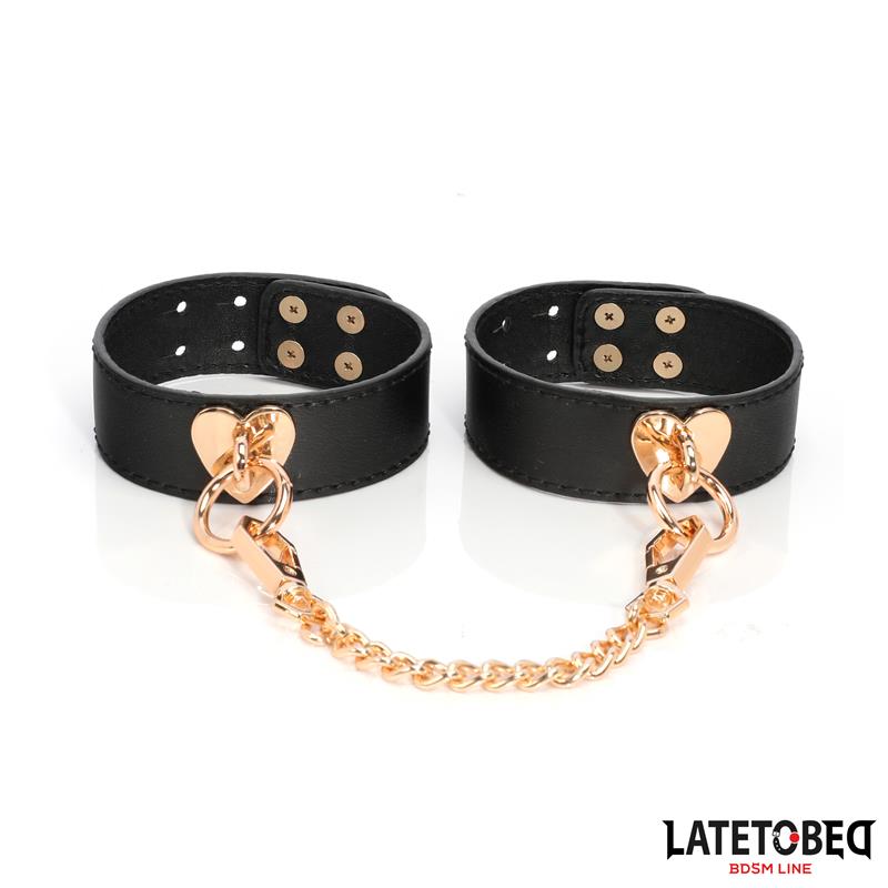LATETOBED BDSM LINE - 8 PIECE LEATHER BONDAGE KIT WITH STORAGE CASE
