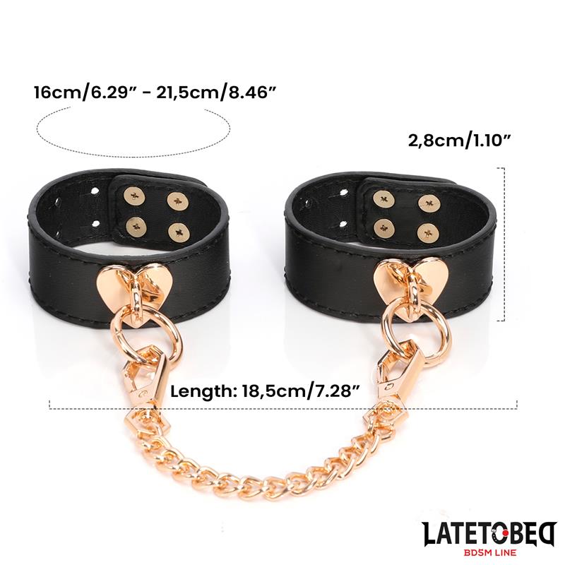 LATETOBED BDSM LINE - 8 PIECE LEATHER BONDAGE KIT WITH STORAGE CASE