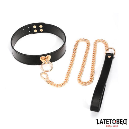 LATETOBED BDSM LINE - 8 PIECE LEATHER BONDAGE KIT WITH STORAGE CASE