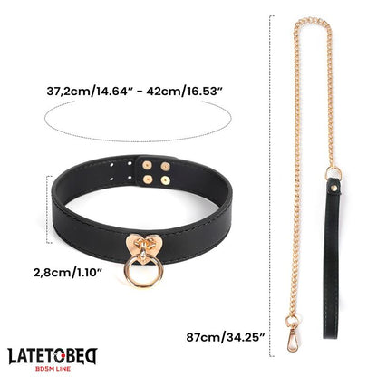 LATETOBED BDSM LINE - 8 PIECE LEATHER BONDAGE KIT WITH STORAGE CASE