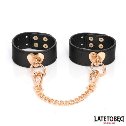 LATETOBED BDSM LINE - 8 PIECE LEATHER BONDAGE KIT WITH STORAGE CASE