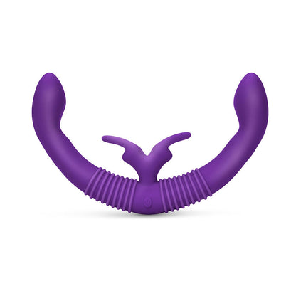 TOGETHER TOY - VIBRADOR DE CONEJO DE DOBLE PUNTA A CONTROL REMOTO PARA PAREJAS TOGETHER PÚRPURA